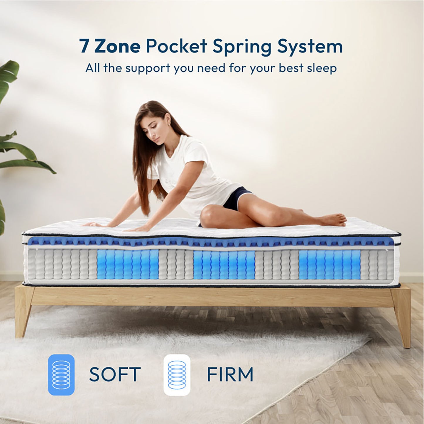 Salvia 12" Hybrid Pocket Coil Mattress