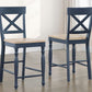 Darcy 5 Pc Dining Set Midnight Blue w/Extension Leaf