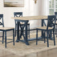 Darcy 5 Pc Dining Set Midnight Blue w/Extension Leaf