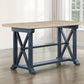 Darcy 5 Pc Dining Set Midnight Blue w/Extension Leaf