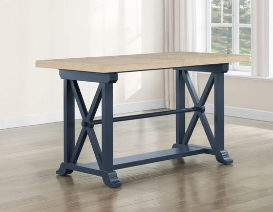 Darcy 5 Pc Dining Set Midnight Blue w/Extension Leaf