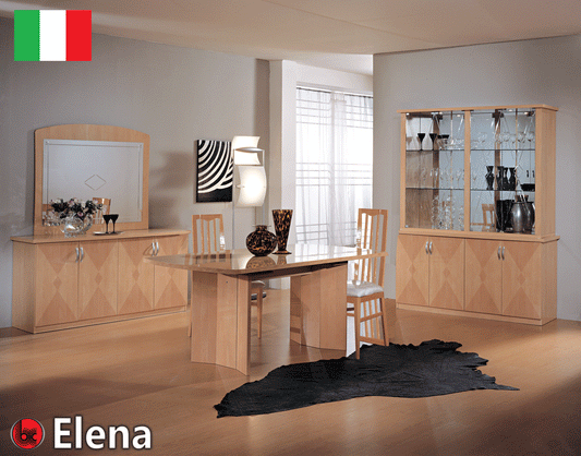 ESF Elena 7 Pc Mid Century Modern Dining Set