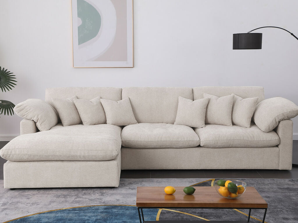 Eloise Beige Chenille Sectional 81481