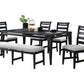 Poundex F2521 - 6 Pc Espresso Dining Collection