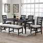 Poundex F2521 - 6 Pc Espresso Dining Collection