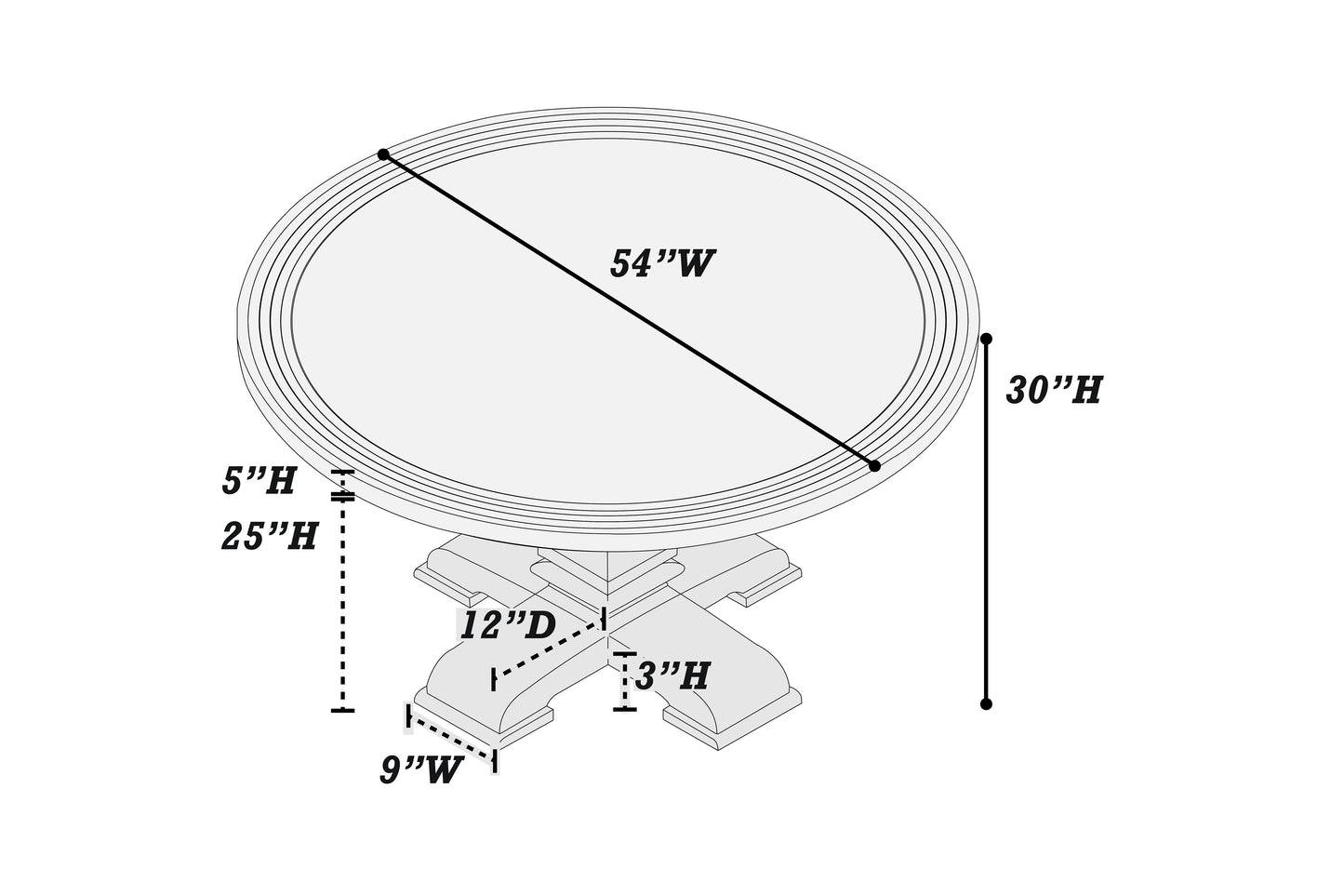 F2528 Poundex 5 Pc Dining Collection