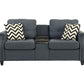 F6411 Sofa & Loveseat w/USB Console by Poundex