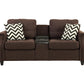 F6413 Sofa & Loveseat Dark Coffee