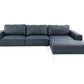 F6430 Ink Blue Leatherette 2 Pc Sectional