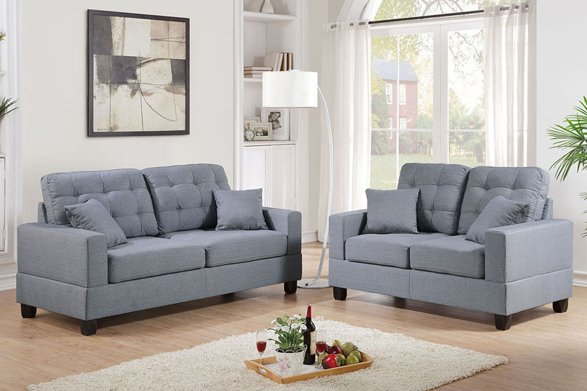 F7858 Hamlet 2 Pc Sofa Set - Grey