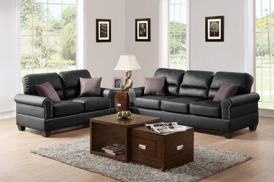 Pegasus F7877 Sofá y Love Seat - Negro o Marrón