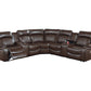 F86632 Brown Gel Leatherette Sectional