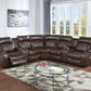 F86632 Brown Gel Leatherette Sectional