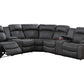 F86633 Charcoal Gel Leatherette Sectional