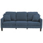 F8878 Sierra Sofa & Loveseat - Navy Blue Chenille