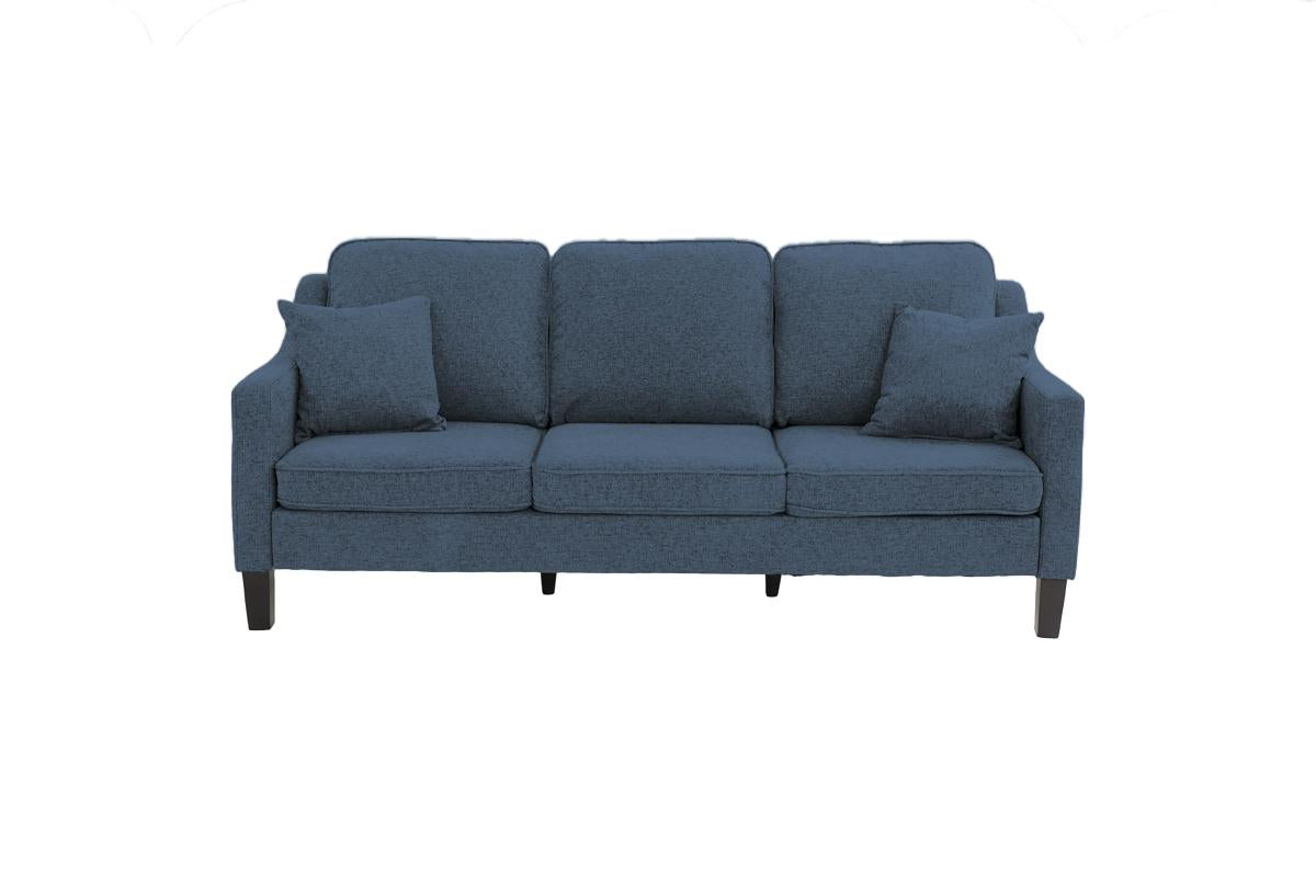 F8878 Sierra Sofa & Loveseat - Navy Blue Chenille