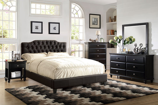 Poundex Furniture F9133 Black Bed