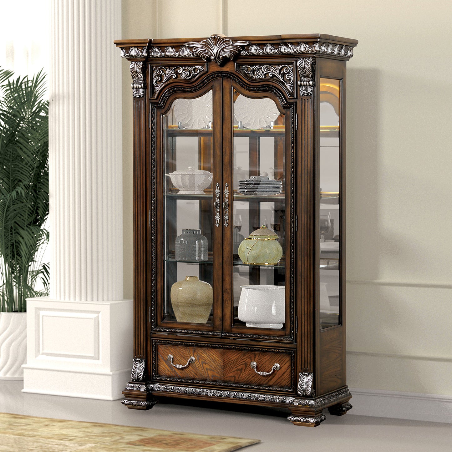 Promenade Curio Cabinet FM31002DB-CR