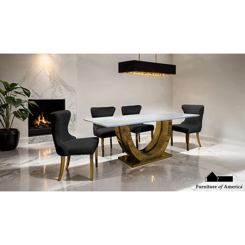 Portanova Glam Dining Set - Gold Base