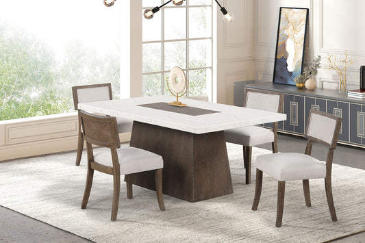 Grasten 5 Pc Marble Top Dining Collection