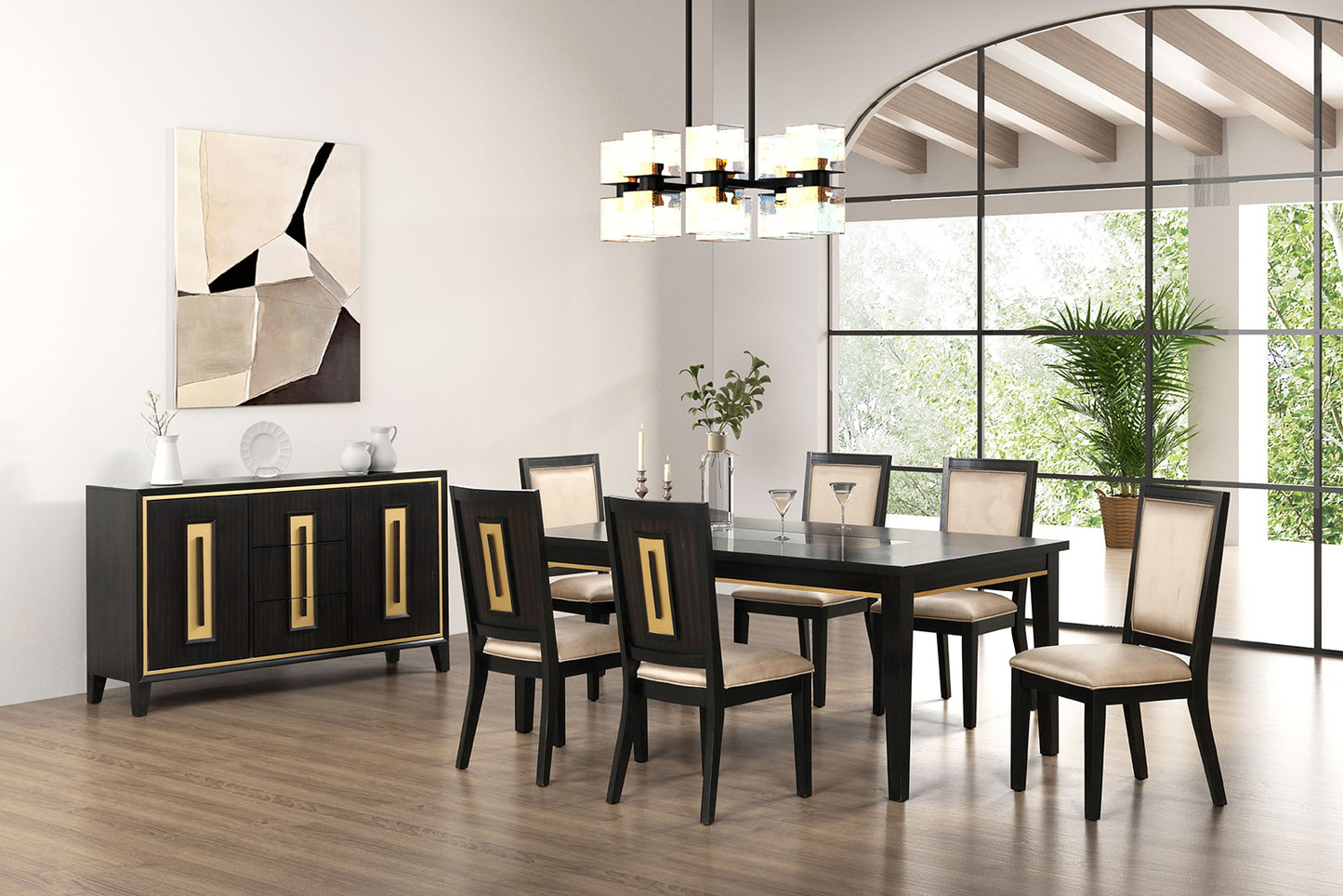 Kenyada 7 Pc Contemporary Dining Collection