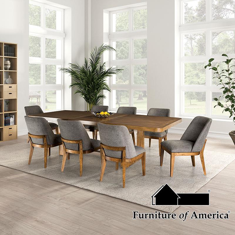 Mandal 9 Pc Chestnut Dining Set