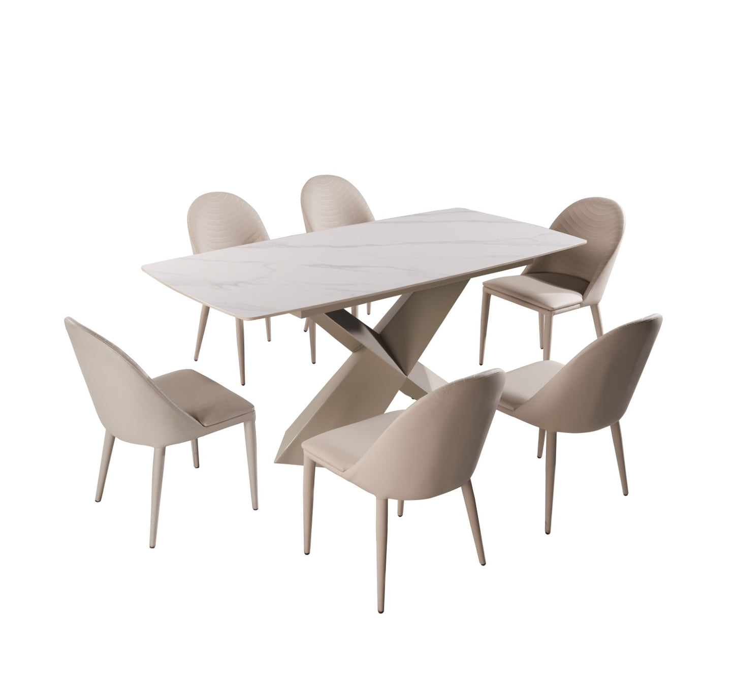 Lenvik 7 Pc Dining Set FM3700BR