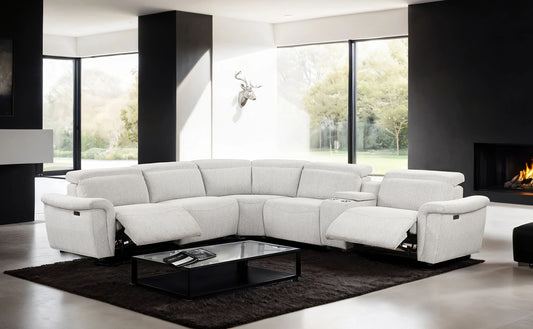 Hieronimus Power Gray Chenille Sectional