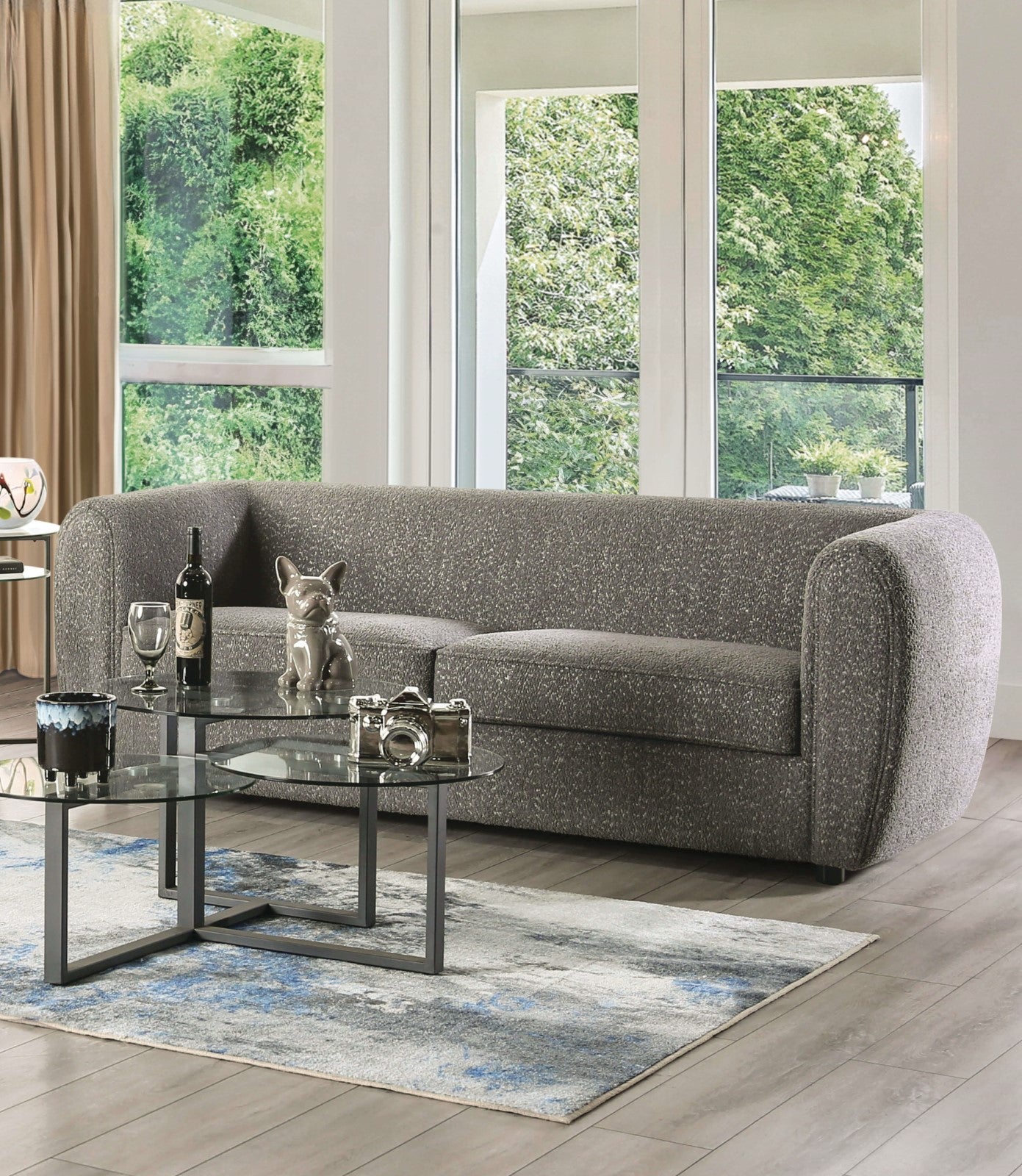 Verdal 2 Pc Charcoal Gray Sofa Set FM61001GY