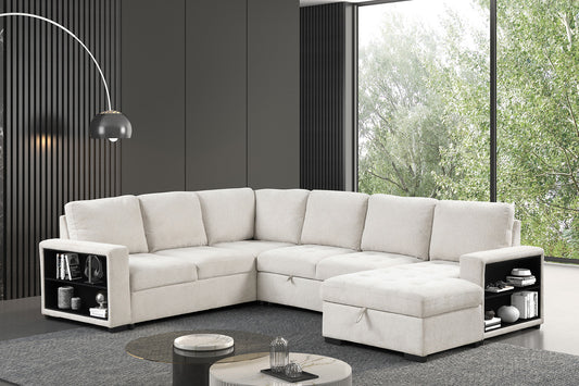 Stockwell Beige Sleeper Sectional