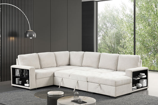 Stockwell Beige Sleeper Sectional