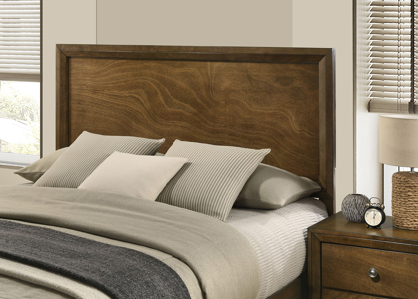 Kirkham 4 Pc Walnut Bedroom Set by FOA