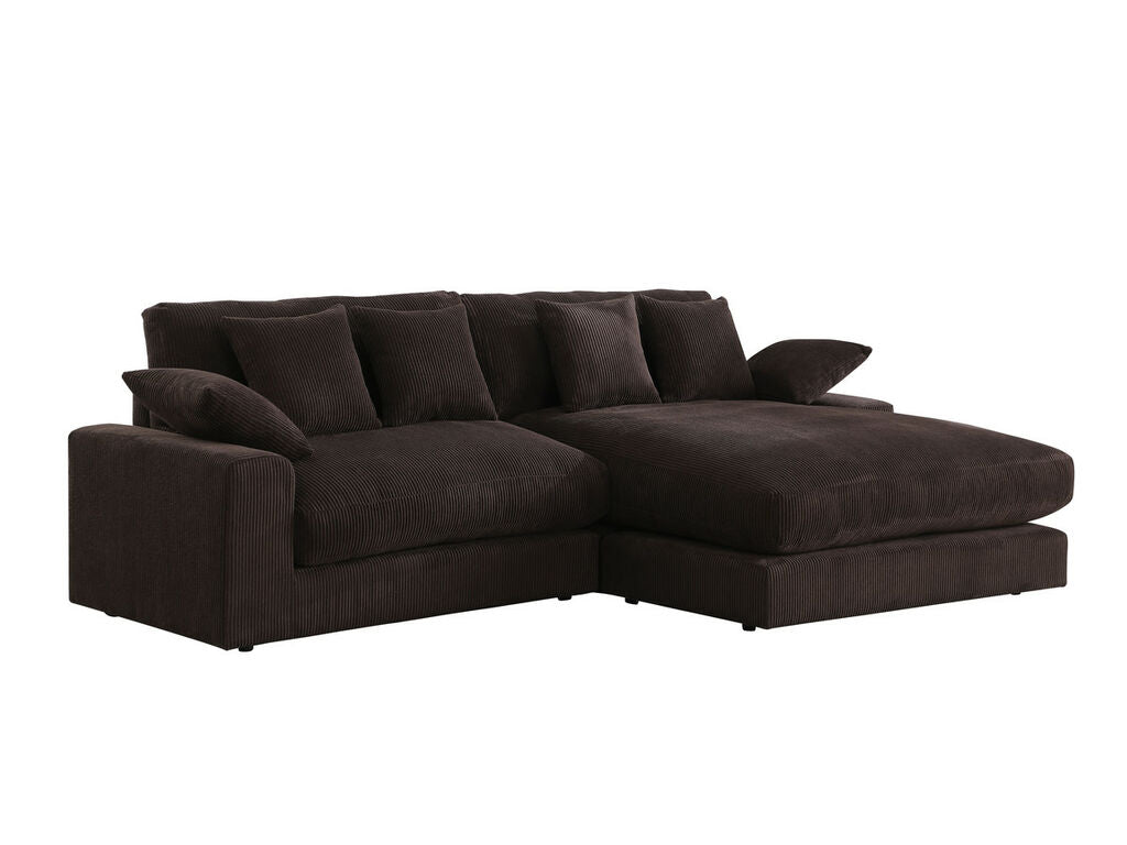 Lilola 81338 Mystic Sectional - Dark Chocolate