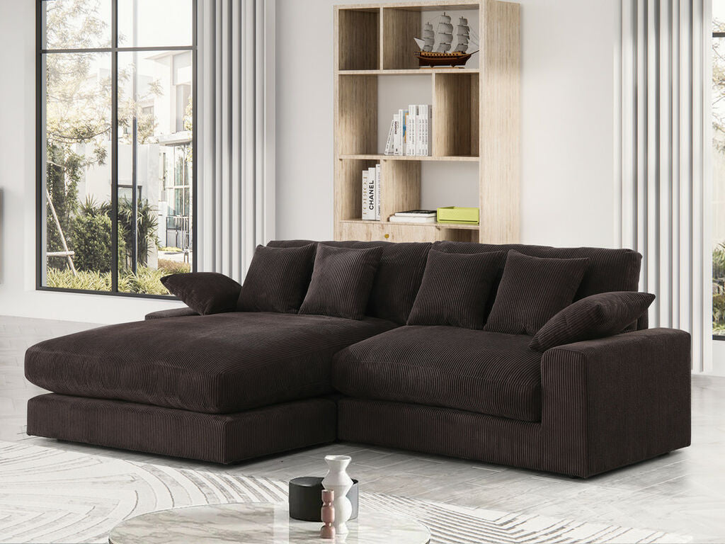 Lilola 81338 Mystic Sectional - Dark Chocolate