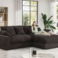 Lilola 81338 Mystic Sectional - Dark Chocolate