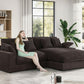 Lilola 81338 Mystic Sectional - Dark Chocolate