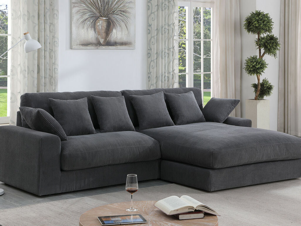 Lilola 81337 Mystic Sectional - Dark Gray