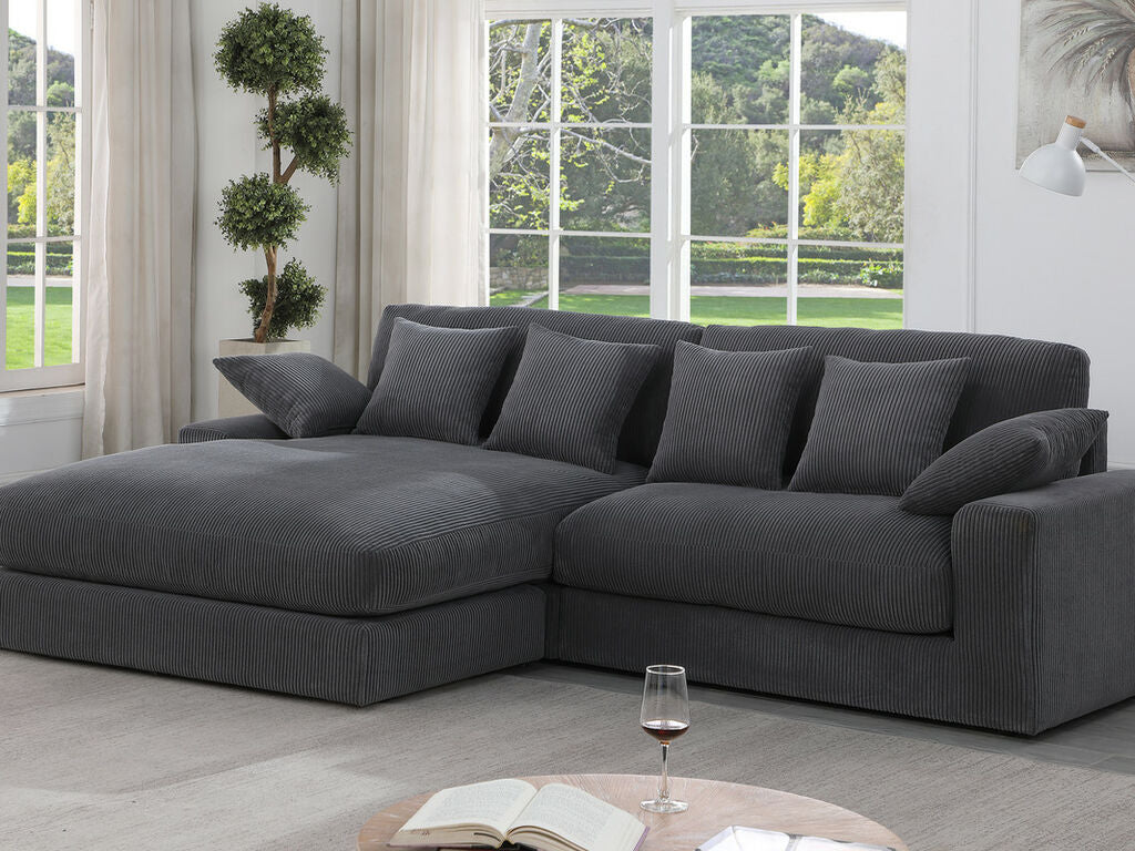 Lilola 81337 Mystic Sectional - Dark Gray