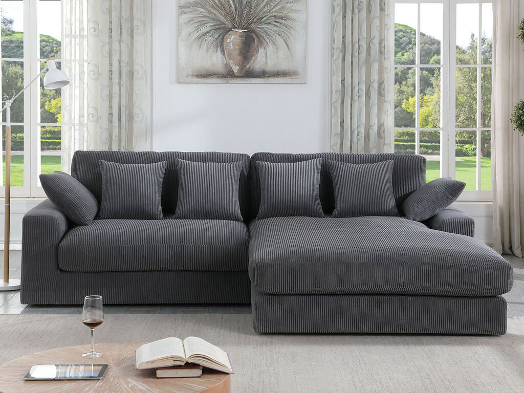 Lilola 81337 Mystic Sectional - Dark Gray