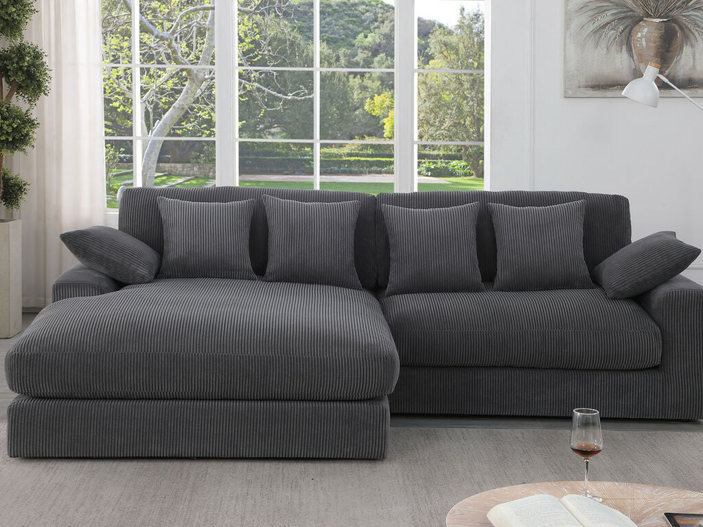 Lilola 81337 Mystic Sectional - Dark Gray