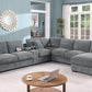 Celine Light Gray Chenille Sectional 89297