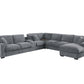 Celine Light Gray Chenille Sectional 89297