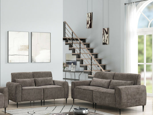 Valentina 2 Pc Sofa Collection 89119 - Gray Chenille