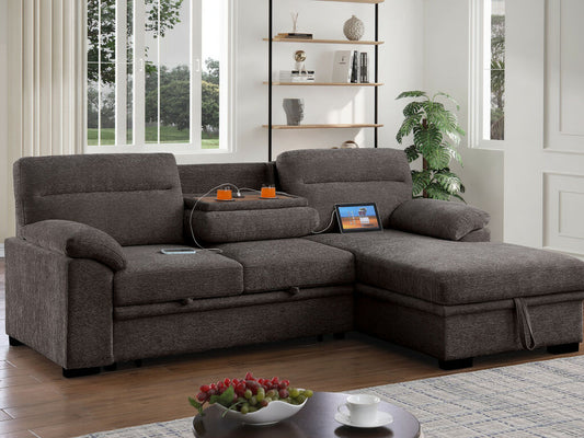 Kipling 81456 Brown Sleeper Sectional