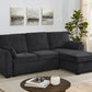 Ember Sleeper Sectional 87717 - Black or Gray