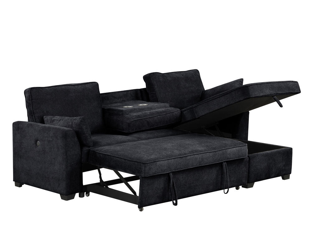 Ember Sleeper Sectional 87717 - Black or Gray