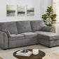 Ember Gray Reversible Sleeper Sectional