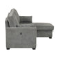 Ember Gray Reversible Sleeper Sectional