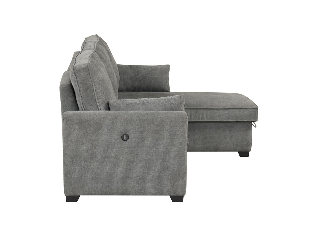 Ember Gray Reversible Sleeper Sectional