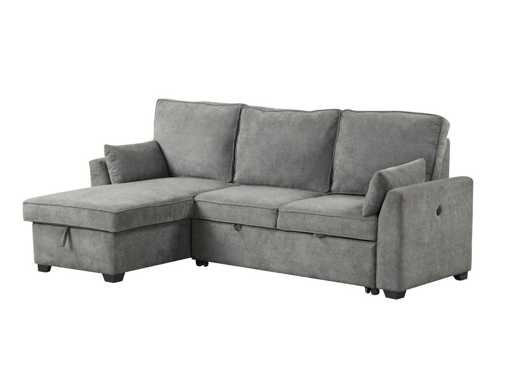 Ember Gray Reversible Sleeper Sectional